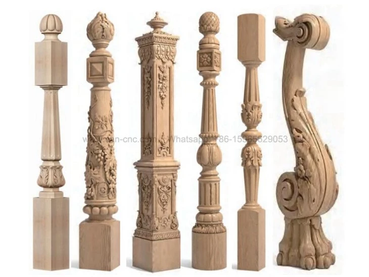 4 axis cnc wooden turning lathe carving machine (5)
